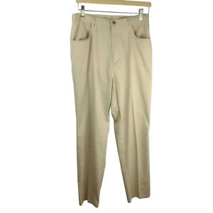 Travelsmith Pants Women Size 8 Khaki Tan Beige Elastic Waist Wrinkle Resistant‎